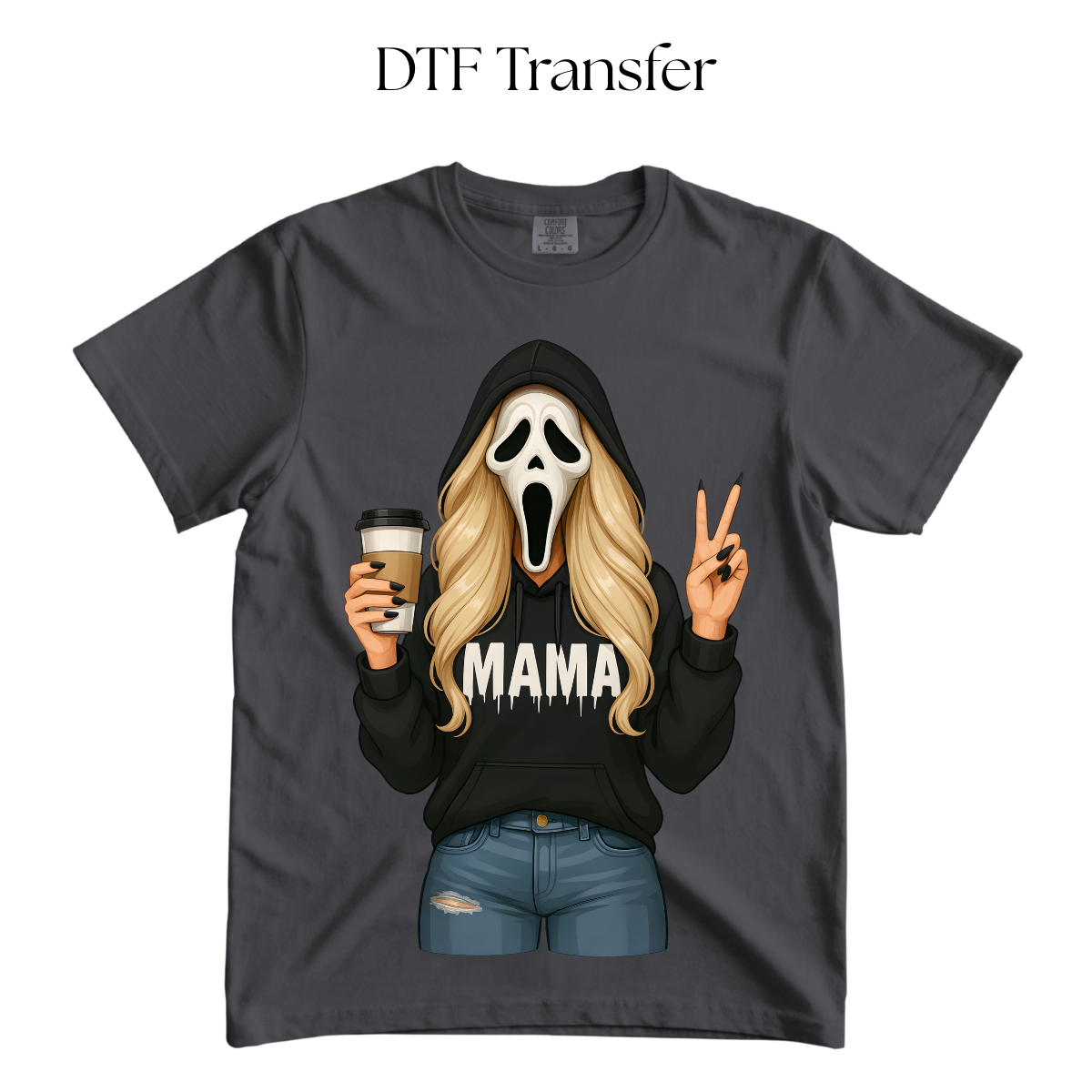 Blonde Scream Mama DTF Transfer