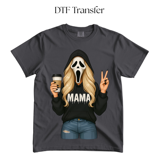 Blonde Scream Mama DTF Transfer