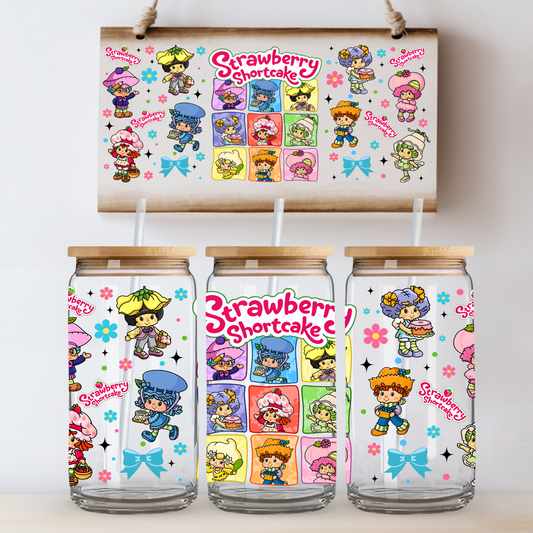 Strawberry and Friends UV DTF Cup Wrap