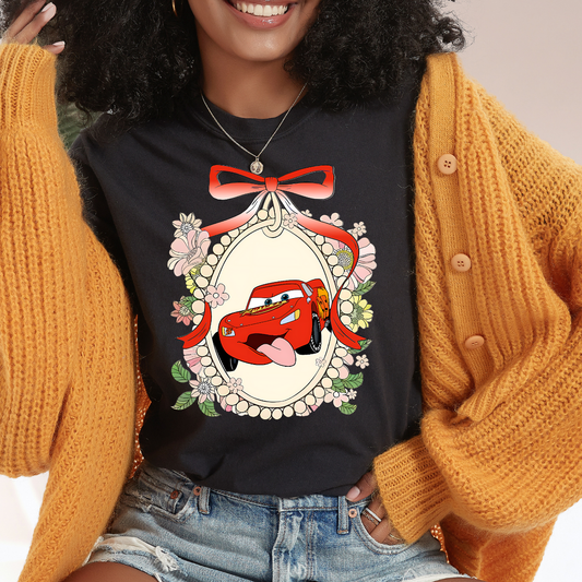 Red Car Frame DTF Transfer