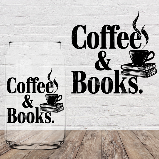 Coffee and Books 4" UV DTF