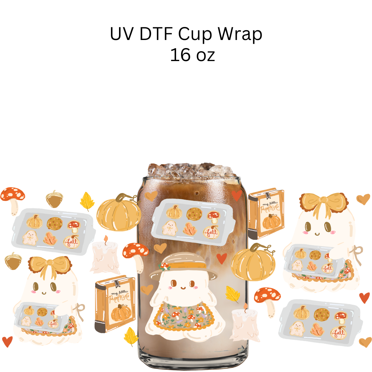 My Little Pumpkins Cooking Book UV DTF Cup Wrap