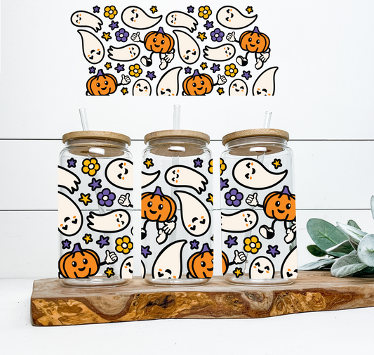 Pumpkin Ghosts 16oz  UV DTF