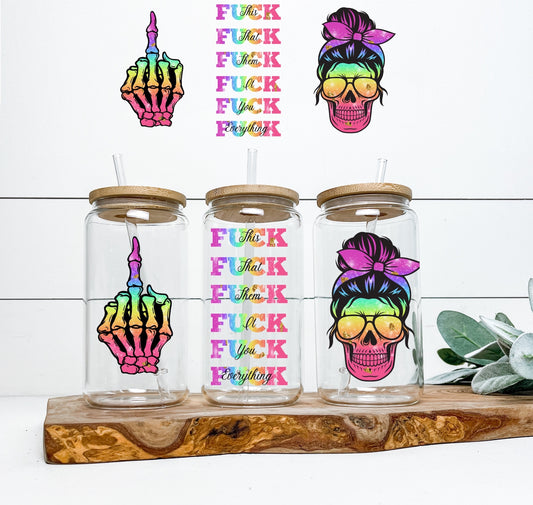 Middle Finger 16oz UV DTF