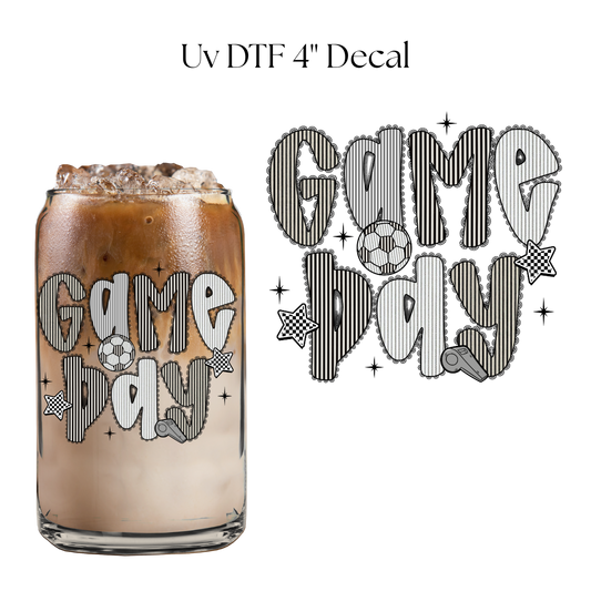 Soccer Game Day 4” UV DTF Decal