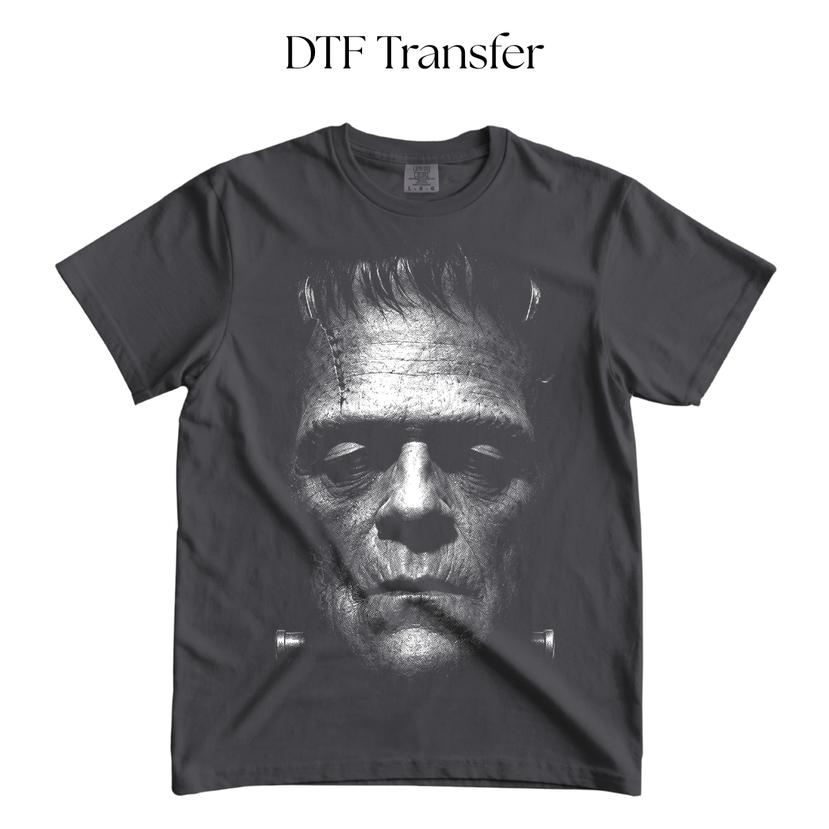 Frank Face Single Color DTF Transfer (Print in Black)
