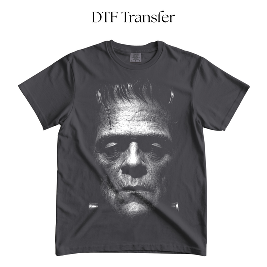 Frank Face Single Color DTF Transfer (Print in Black)