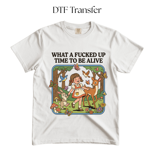 What A Time To Be Alive DTF Transfer