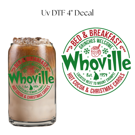 Bed Breakfast Green Monster 4” UV DTF Decal