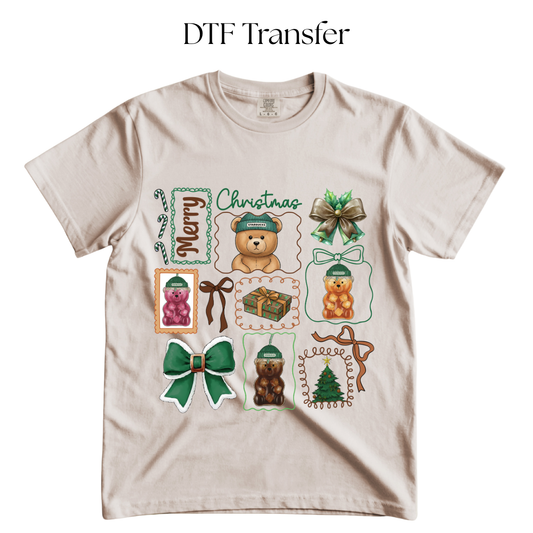 Coffee Bear Frames DTF Transfer