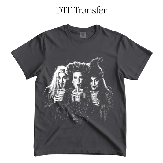 Hocus Girls Single Color DTF Transfer (Print in Black)