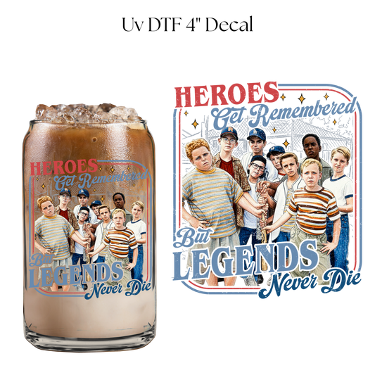 Heroes Get Remembered 4” UV DTF Cup Decal