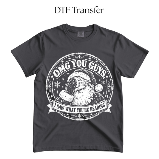 I Saw What Youre Reading Single Color DTF Transfer (Press on Black)