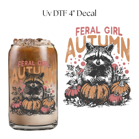 Feral Girl Autumn 4” UV DTF Decal