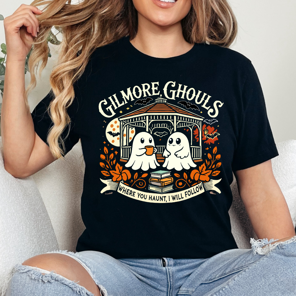 Gilmore Ghouls Dtf Transfer PRINT ON BLACK