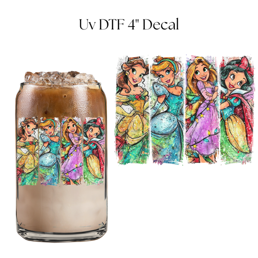 Princess Colors  4” UV DTF Decal