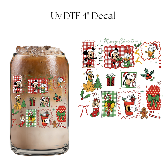 Enchanted Christmas Plaid 4” UV DTF Decal