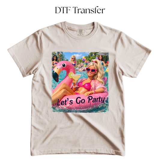 Barb Let’s Go Party DTF Transfers
