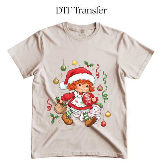 Strawberry Christmas DTF Transfer
