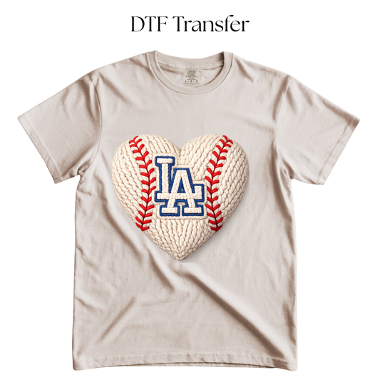 Knit LA Heart DTF TRANSFER
