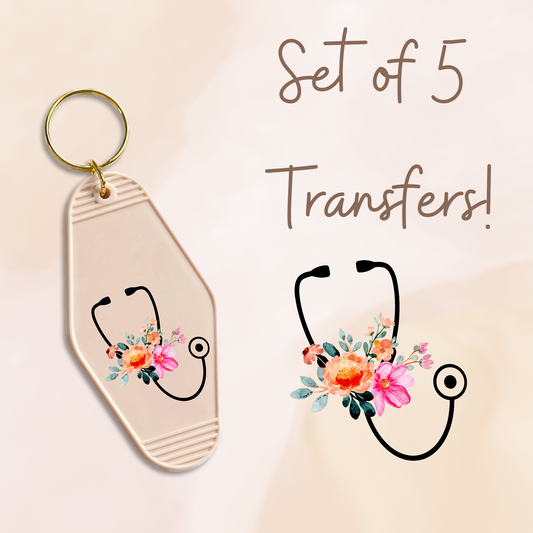 Floral Stethoscope (MOTEL KEYCHAIN)