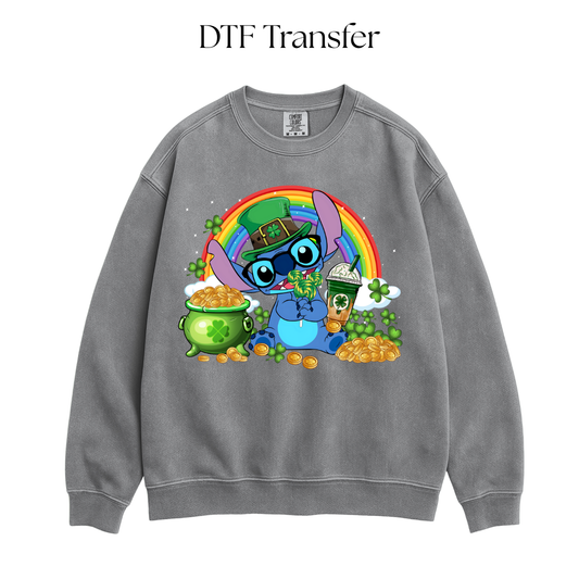 Lucky Blue Monster DTF Transfer