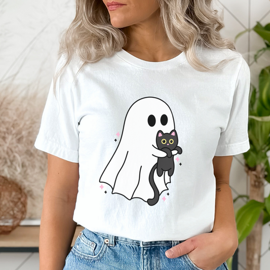 Ghostie and Cat Dtf Transfer (PRINT TO ORDER)