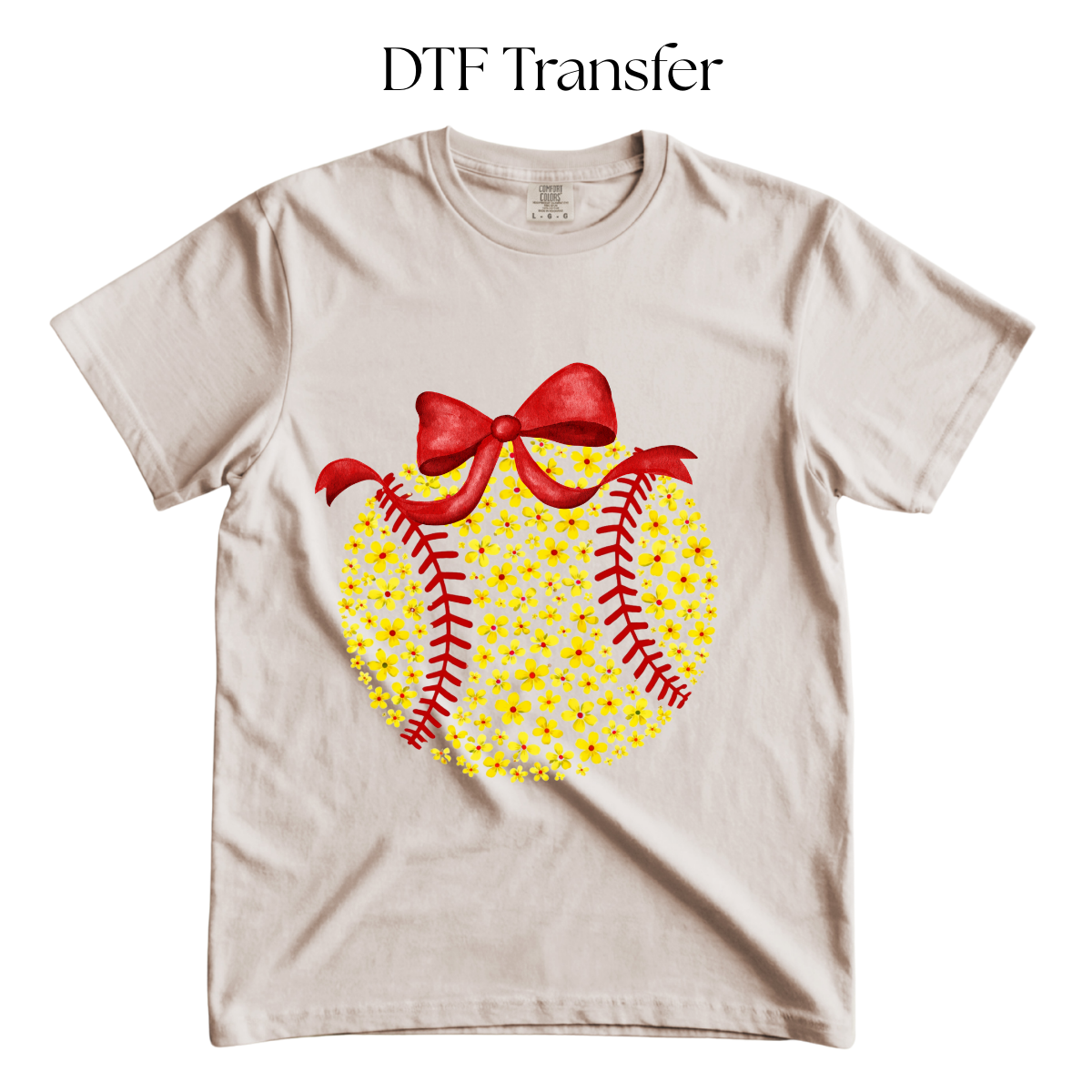 Softball Flowers DTF Transfer