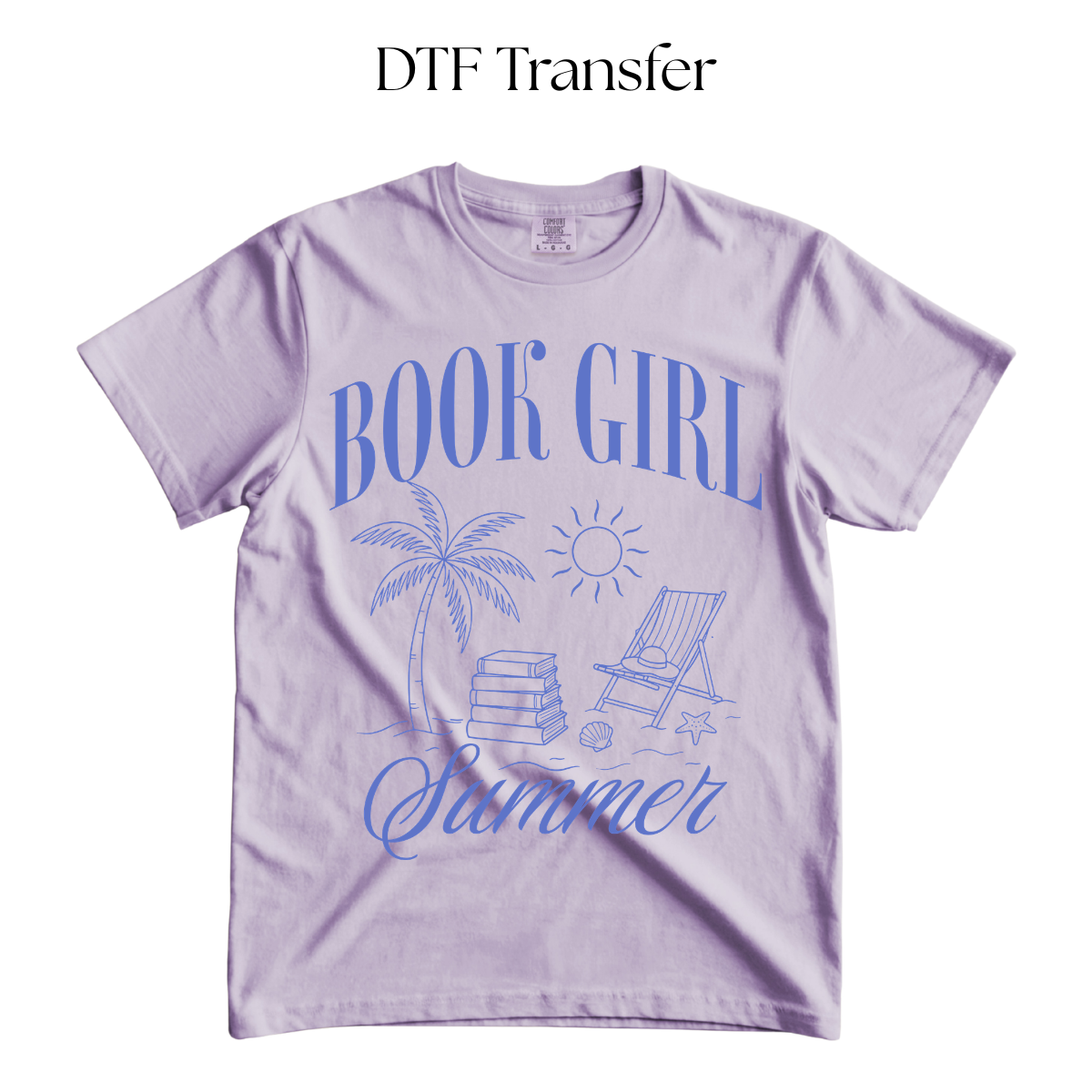 Book Girl Summer DTF Transfer