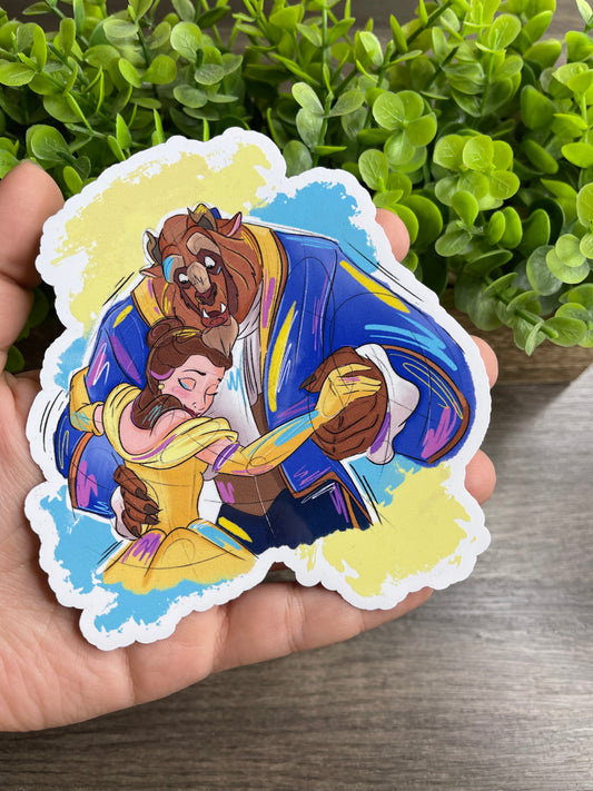 The Beast & The Girl Vinyl Sticker