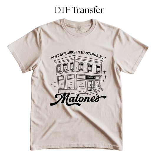 Best Burgers Single Color DTF Transfer
