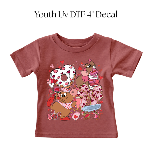 YOUTH Valentines Ella Mouse DTF Transfer