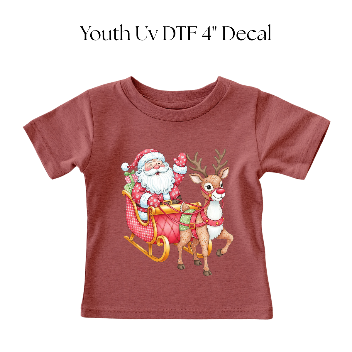 YOUTH Santa Sleigh DTF Transfer