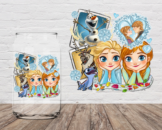 Frozen Sisters Cartoon 4" UV DTF