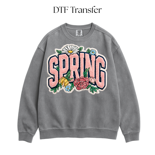 Spring Faux Chenille DTF Transfer