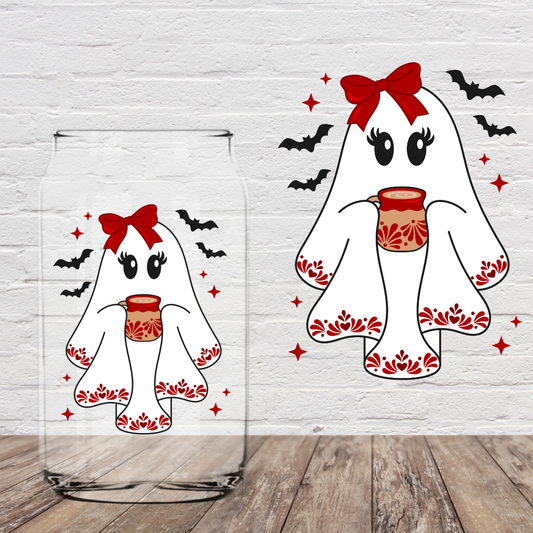Red Talavera Ghostie 4" UV DTF (print to order)