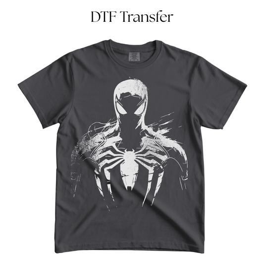 Spidey Single Color DTF Transfer (Press on Black)