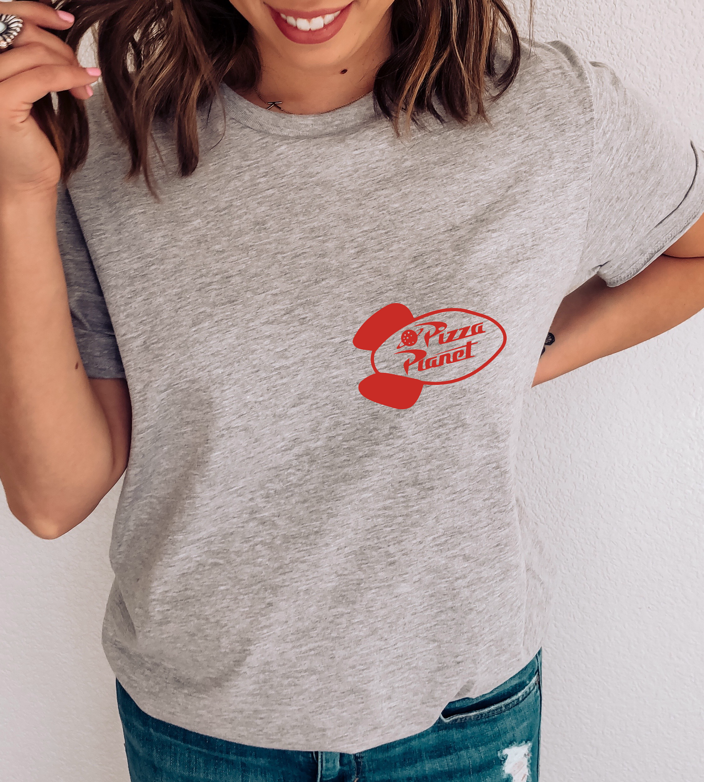 Planet Pizza (RED) SINGLE COLOR DTF TRANSFER