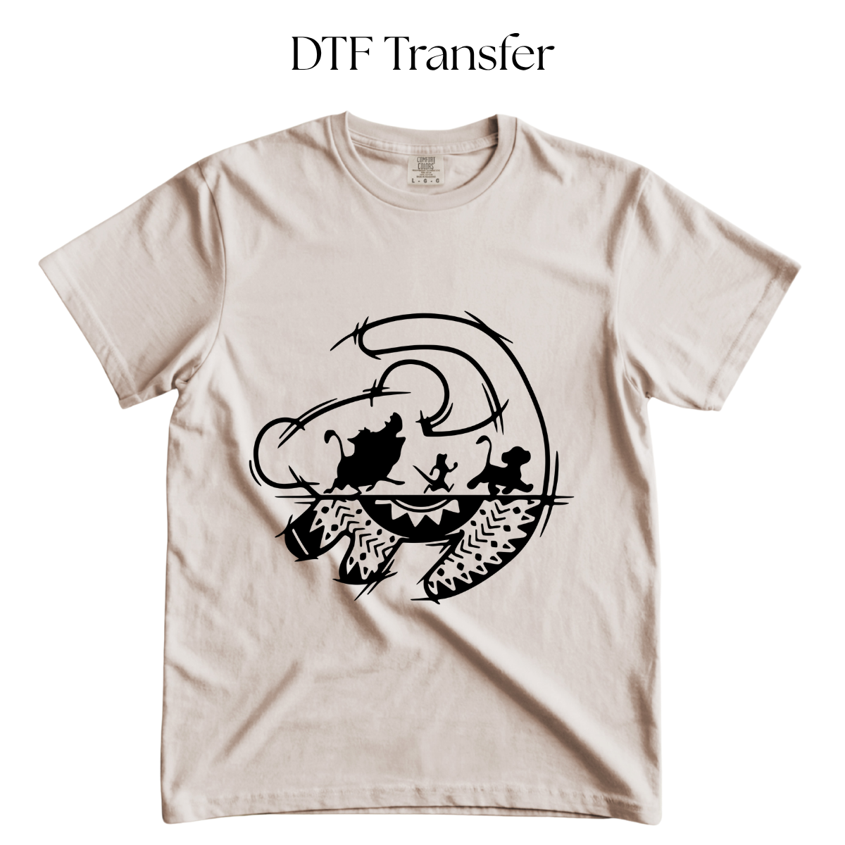 Lion Single Color DTF Transfer