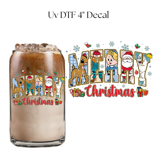 Merry Rudolph 4” UV DTF Decal