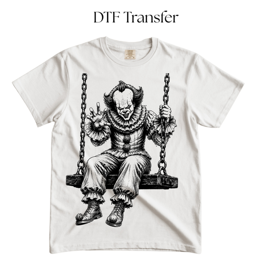 Clown Swing Single Color DTF Transfer