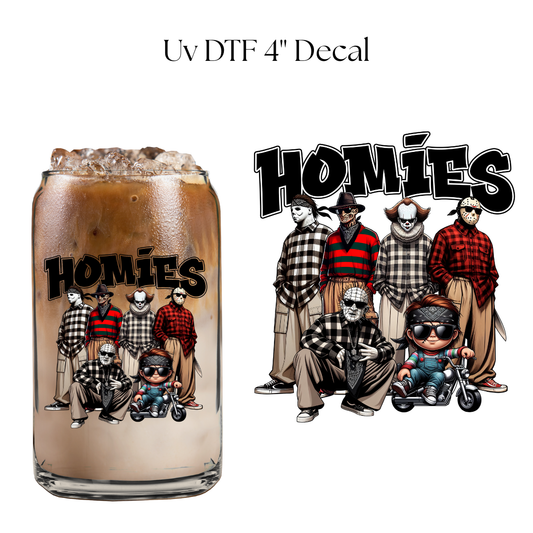 Horror Homies  4” UV DTF Decal