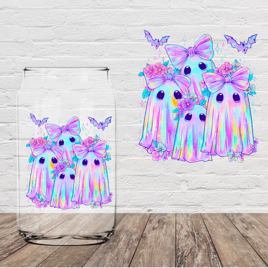 Blue Purple Ghostie 4" UV DTF (Print to Order)