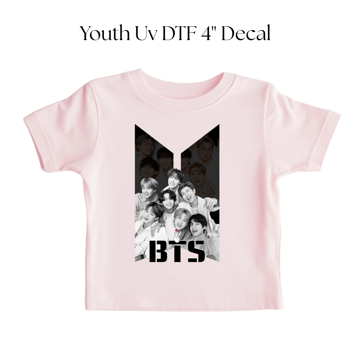 YOUTH Black and White B DTF Transfer