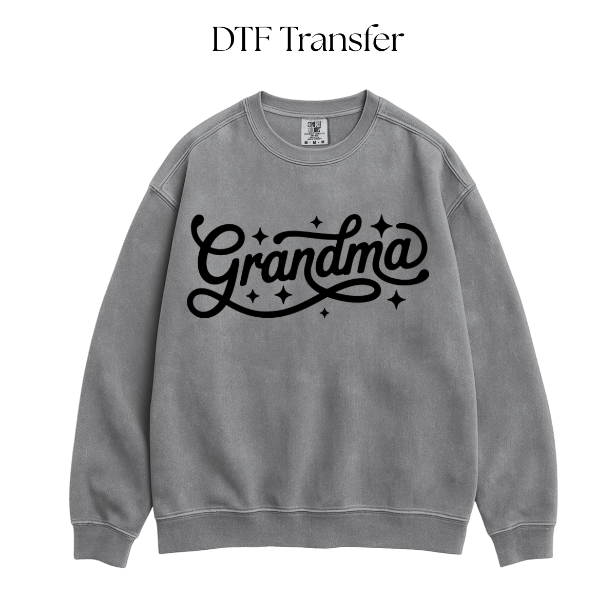 Grandma Black Single Color DTF Transfer