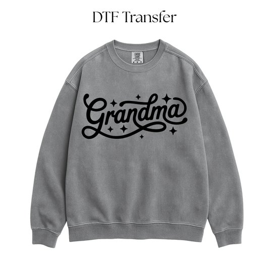 Grandma Black Single Color DTF Transfer