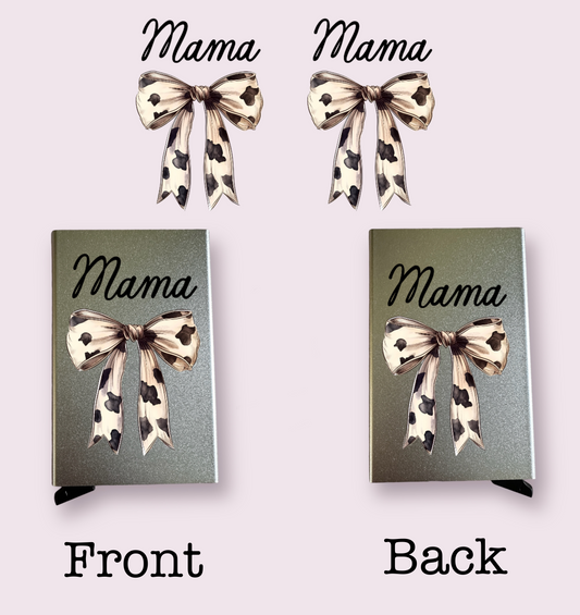 Mama Cow Print Card Holder Wrap UV