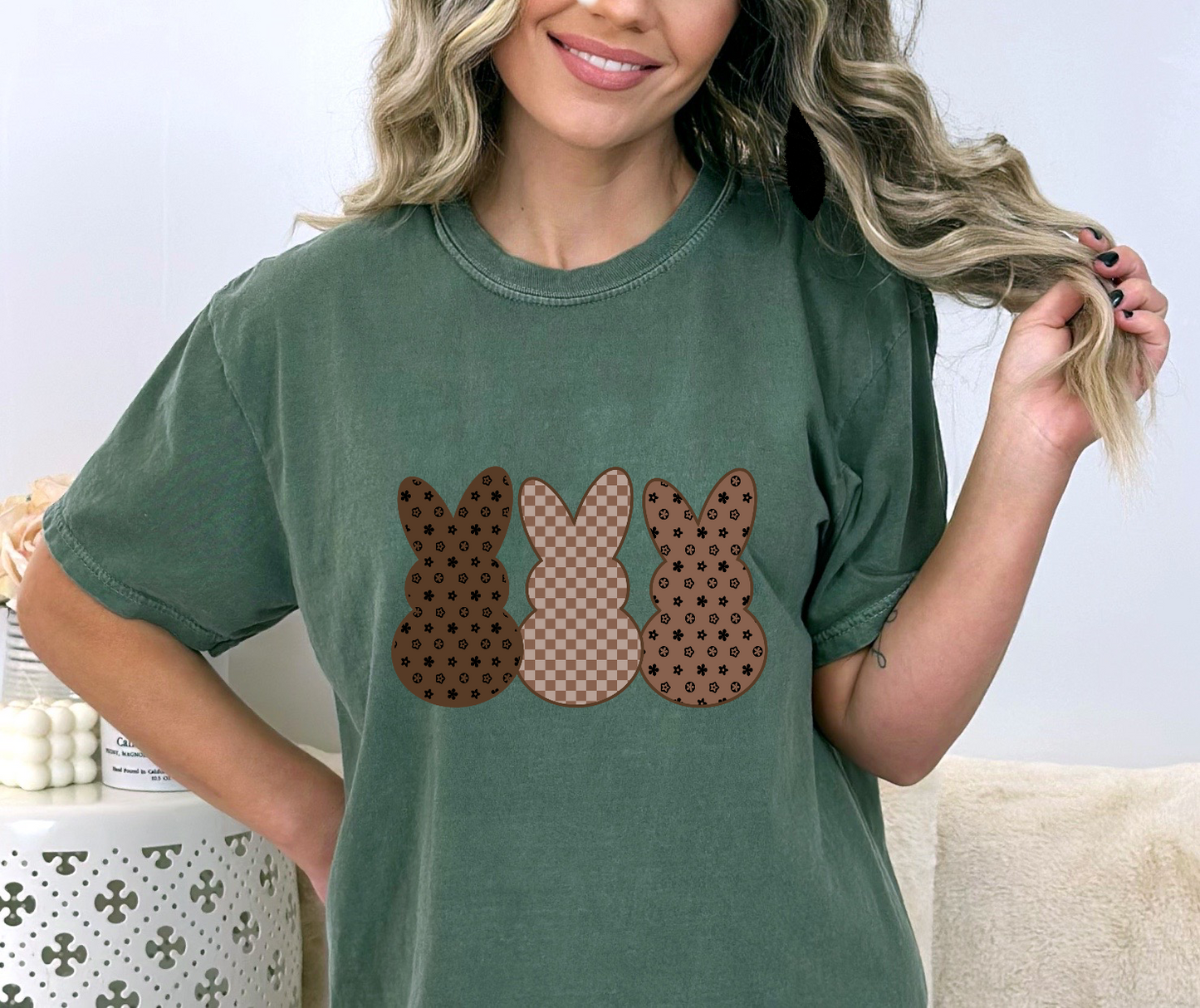 Checkered Brown Bunnies DTF