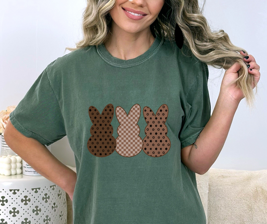 Checkered Brown Bunnies DTF