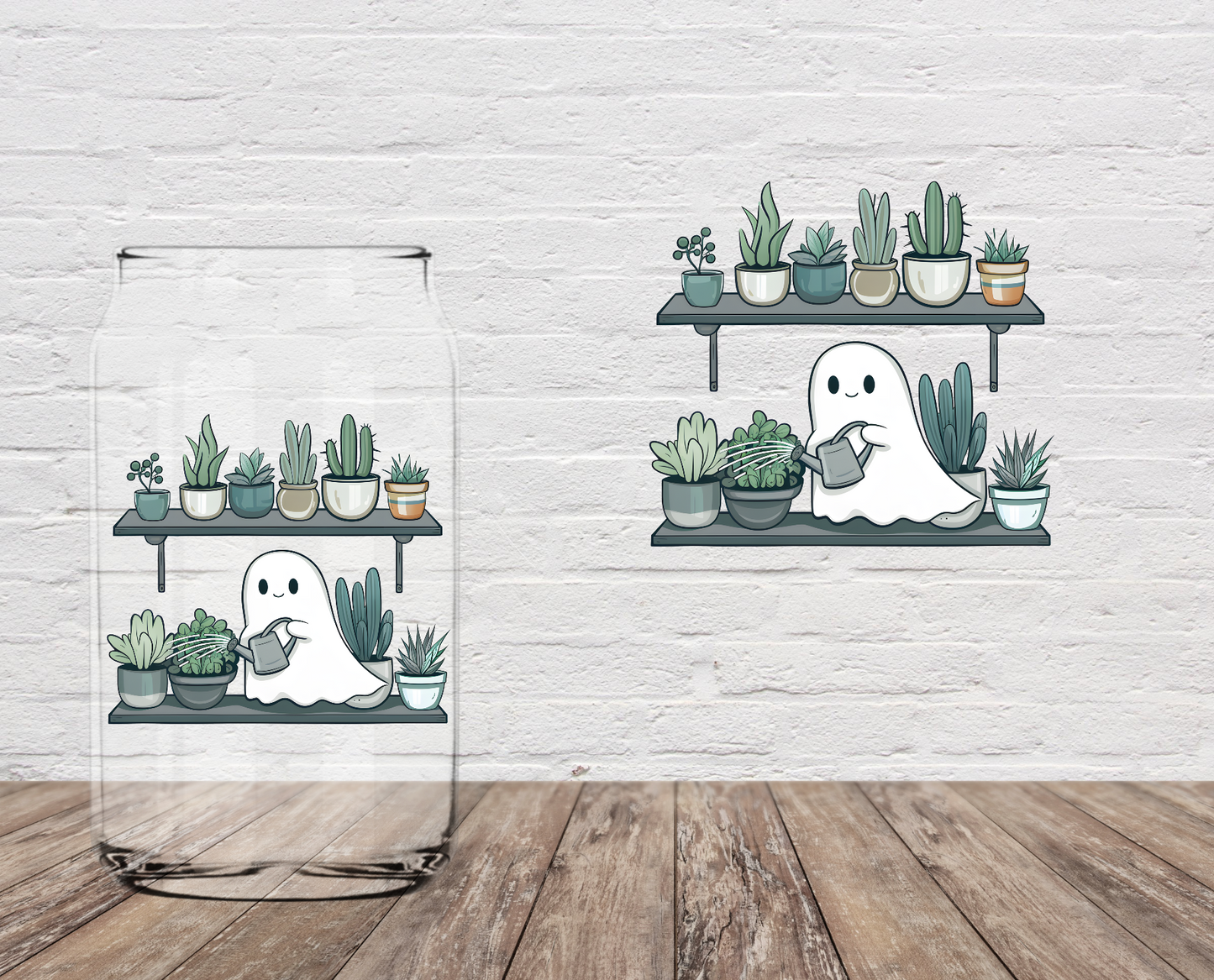 Ghostie and Plants 4" UV DTF